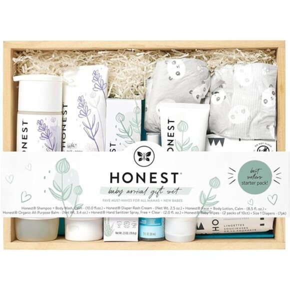 The Honest Company Baby Arrival Gift Set | Newborn Essentials Welcome Box | - Picture 1 of 7